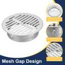 uxcell Floor Drain Cover, 5.7" 304 Stainless Steel Anti-Blocking Drain Cover Balcony Snap-in Drain Drain Strainers for Outdoor Bathroom Kitchen, 150 Flat Mouth