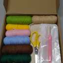 Punch Needle Coaster Kit for Adults Beginners, Easy Punch Embroidery Starter Set with Instructions  Fun Mug Rug Making Kit for Table Decor & Festival DIY Gifts (6pcs Succulent Plants)