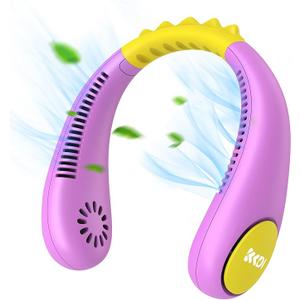 Kids Neck Fan, Portable Bladeless Fans for Kid 4-14Y Girls & Boys, 2600mAh USB Personal Mini Cooling Fan for Travel/Camping/Study, 4 Speeds, Lightweight, Compact, Perfect Summer Gifts for Kids 