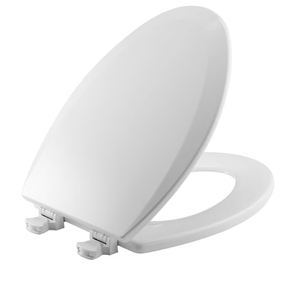 Church Lift-Off Wood White Elongated Toilet Seat