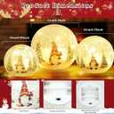 Crackle Glass Ball Light Mix Pattern Glass Ball LED Night Light Tabletop,Upgraded Table Top Christmas Tree Decorations with Timer,Widely Applicable to Party,Holiday Home and Mantel Decor (Small+Medium+Large)