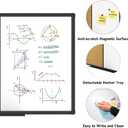 XBoard Magnetic whiteboard 48x 36 - Combo Whiteboard Dry Erase Board/Cork Board, Magnetic White Board + Corkboard with Black Aluminum Frame, 10 Colorful Push Pins & Marker Tray Included