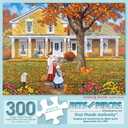 Bits and Pieces - 300 Piece Jigsaw Puzzle for Adults - 18" x 24" - Helping Hands - 300 pc Large Piece Autumn Countryside Fall Jigsaw by John Sloane