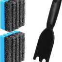 TonGass 2-Pack Cleaning Sponge 12207 and 1-Pack Grill Scraper for George Foreman Indoor Grills & Most Other Indoor Grills with Grooves, Replacement Grill Sponge and Scraper for Cleaning (Multicolor)