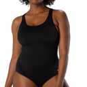 Speedo Women's Standard Swimsuit One Piece Endurance Ultraback Solid Contemporary Cut, Black, 14