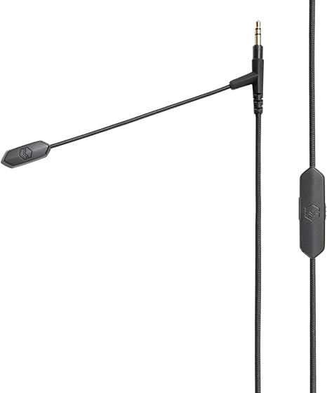 VMODA BoomPro X Microphone | for Gaming & Communication | Wired  3.5 mm Jack | Flexible Boom | Clipon Controller with Mute Button & Volume Wheel | Black