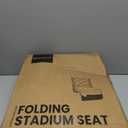 Sheenive Stadium Seats for Bleachers with Back Support, Bleacher Seats with Backs and Cushion Wide, Padded Portable Folding Comfort Stadium Chair with Shoulder Strap, Perfect for Sports Events (Black)