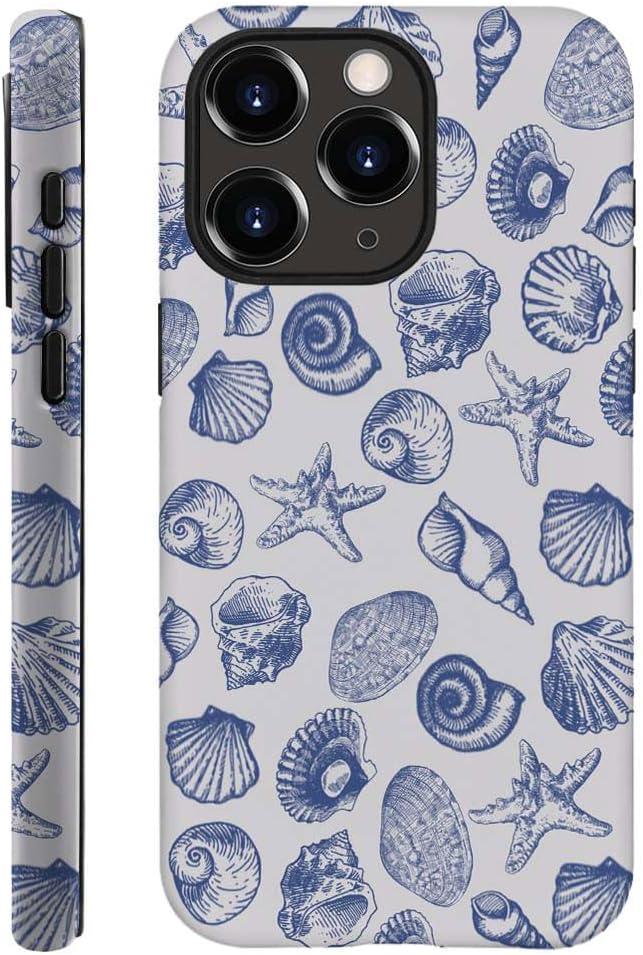 DAIZAG Case Compatible with for iPhone 11 Pro,Cute Blue Seashell Phone Case for iPhone 11 Pro for Girl Women Boy Men