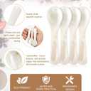 Caviar Spoons Mother of Pearl Mop Spoons with Hand Craft W Round Handle for Caviar, Egg, Ice Cream, Salt, Coffee Serving, Restaurant Serving Set(24 Pieces,3.55 Inch)