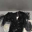 BABEYOND 1920s Flapper Dress Fringed Sequin Dress Roaring 20s Fancy Dress Gatsby Costume Dress V Neck Vintage Beaded Evening Dress, XL, Black