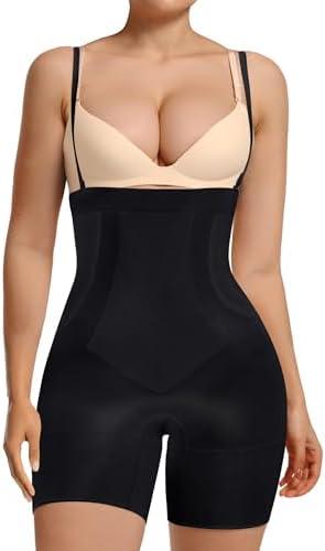 SHAPERX Shapewear for Women Tummy Control Open Bust Thigh Slimmer Body Shaper Size XL