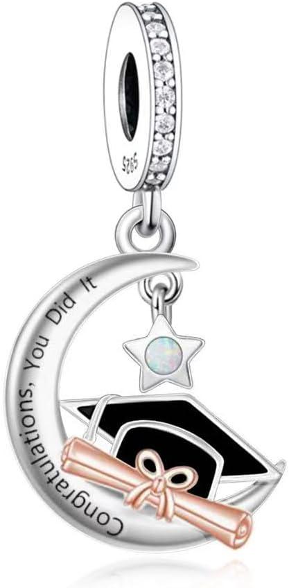 925 Sterling Silve 2026 Graduation Charms Fit Bracelets Necklaces