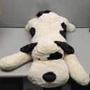meowtastic Black & White Dog Weighted Stuffed Animals - 28 Inch 5.0 Pounds Weighted Plush Dog Stuffed Animals - Large Stuffed Dog Plush Pillow - Cute Plush Toys Gifts for Kids & Adults (28" 5.0 lbs)