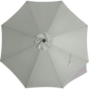 MASTERCANOPY Patio Umbrella 9 ft Replacement Canopy for 8 Ribs-Grey Canopy Only