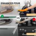 Stove Gap Covers 316 Stainless Steel,Stove Gap Filler,Heat-Resistant Oven Side Gap Filler,Between Stove and Counter Slide In Range Trim Kit for Kitchen,2 Pack (23.2 Shiny Black)