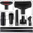 13Pcs Universal Vacuum Attachment Kit 1-1/4" Vacuum Hose Adapter Wet Dry Plastic Vacuum Cleaners Accessories with Extension Wand Horse Hair Brush Flexible Crevice Tool Adapter for Shop Vac Attachment