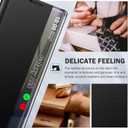 Phone Case for Samsung Galaxy A26 5G Cases, Clear View Window Luxury Slim Mirror Galaxy A26 5G Case with Kickstand, Leather Hard PC Flip Shockproof Protective Cover for Samsung A26 5G Case (Black)