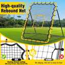 Baseball Rebound Net,Multi-Sports Pitching Rebound Net, 5 Adjustable Angles for Volleyball and Football Training