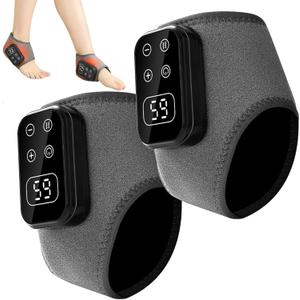 2PCS Foot Renew Triple Method Massager, 3 in 1 Massager for Neuropathy, Triple Technology Foot Massager Ankle, Wireless Portable Foot Massagers for Home/Office/Travel, 3-Speed & 5-Temperature (Grey)