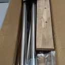 Stainless Steel Wire Scrub Brush with Long Handle for Deck, Concrete, Patio Floor Cleaning, 59'' Heavy Duty Stiff Metal Bristle Scrubber Broom for Outdoor Moss Removal