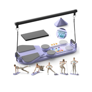 Pilates Board,Pilates Reformer Sets, Multifunctional Abdominal Pilates Board for Home Workout Equipment, Portable Foldable Ab Board Trainer Pilates Exercise Machine,Pilates Board for Women