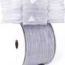 MAYREEL Dusty Purple Wired Ribbon 2.5 Inch Metallic Lavender Sheer Wire Ribbon for Easter's Day Christmas Tree Wreaths Bows Rustic Wedding Gift Wrapping Farmhouse Crafts 10 Yards