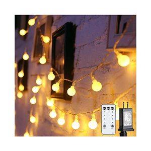 Globe String Lights 43 Ft 100 LED Fairy Lights Plug in with Remote Timer 8 Modes Connectable Twinkle Light for Bedroom Classroom Wedding Christmas Indoor Outdoor Decor, Warm White