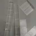 9.5 Large Acrylic Straw Holder for Cabinet Door - Reusable Tumbler Straw Organizer Storage, Small Kitchen Accessories Container, Ultra Sticky Cupboard Door Mounted (Transparent)