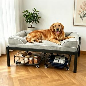 Dog Bed Frame,with Two Storage Drawer,Suitable for Various Dog Beds