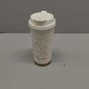 [2-IN-1 LID] Travel Mug,Coffe mug,Coffe cup,Ceramic coating Lined,316 Stainless Steel,BPA Free,Vacuum Insulated Tumbler for Water, Iced Tea or Coffee, Smoothie and More (Bell Orchid-White, 18 Ounces)