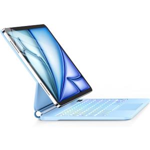 for iPad Air 11 inch Case with Keyboard (M4/M3/M2,2026/ 2025/2024), iPad Pro 11 (4th/3rd/2nd/1st Gen) & Air 5/4th,Magic-Style Magnetic Case Keyboard with Backlight, Multi-Touch Trackpad (Blue)