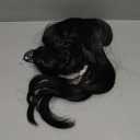 Half and Half Long Black Anime Cosplay Wig with Bangs & Bun Pre-styled Thorn Princess Killer Costume Wigs Synthetic Hair + Wig Cap for Halloween Party