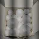 50 Pack Craft Foam Balls, 5 Sizes(1-2.4 Inches), White Polystyrene Smooth Round Balls, Foam Balls for Arts and Crafts, Christmas, DIY Craft for Home, Supplies School Craft Project and Holiday Party