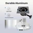 Aluminum Adjustable Height Locking Boat Seat Pedestals 13 to 18 Inches for Boat Seats(1pcs)