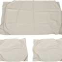 WFLNHB Golf Cart Front Seat Covers Replacement for Club Car DS 1982-2000.5 (Medium, White)