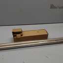 Ivilon Drapery Treatment Window Curtain Rod - Acrylic Ball 1 inch Pole. 72 to 144 Inch. Warm Gold