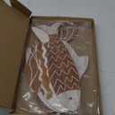 4 Pieces Wooden Fish Wall Decor Set, 12 Inch Coastal Wall Art for Bathroom, Beach House, Family Rooms - with Hooks & Adhesive Pads (Brown)