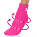 FOMI Hot Cold Full Foot and Ankle Solid Gel Ice Pack | Premium Comfort 360 Degree Cooling Compression Wrap for Plantar Fasciitis, Heel Spurs, Achilles, Tendonitis, Sore Feet, Gout | One Size (Pink)