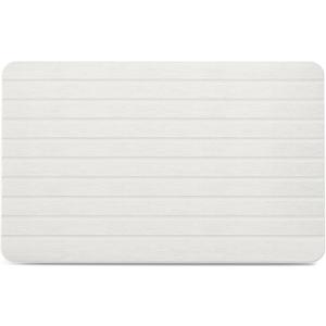 YEECOPON Stone Bath Mat, Quick Drying Diatomite Shower Mat, Non-Slip Super Absorbent Bath Stone Mats for Bathroom Floor, Natural Easy to Clean, White