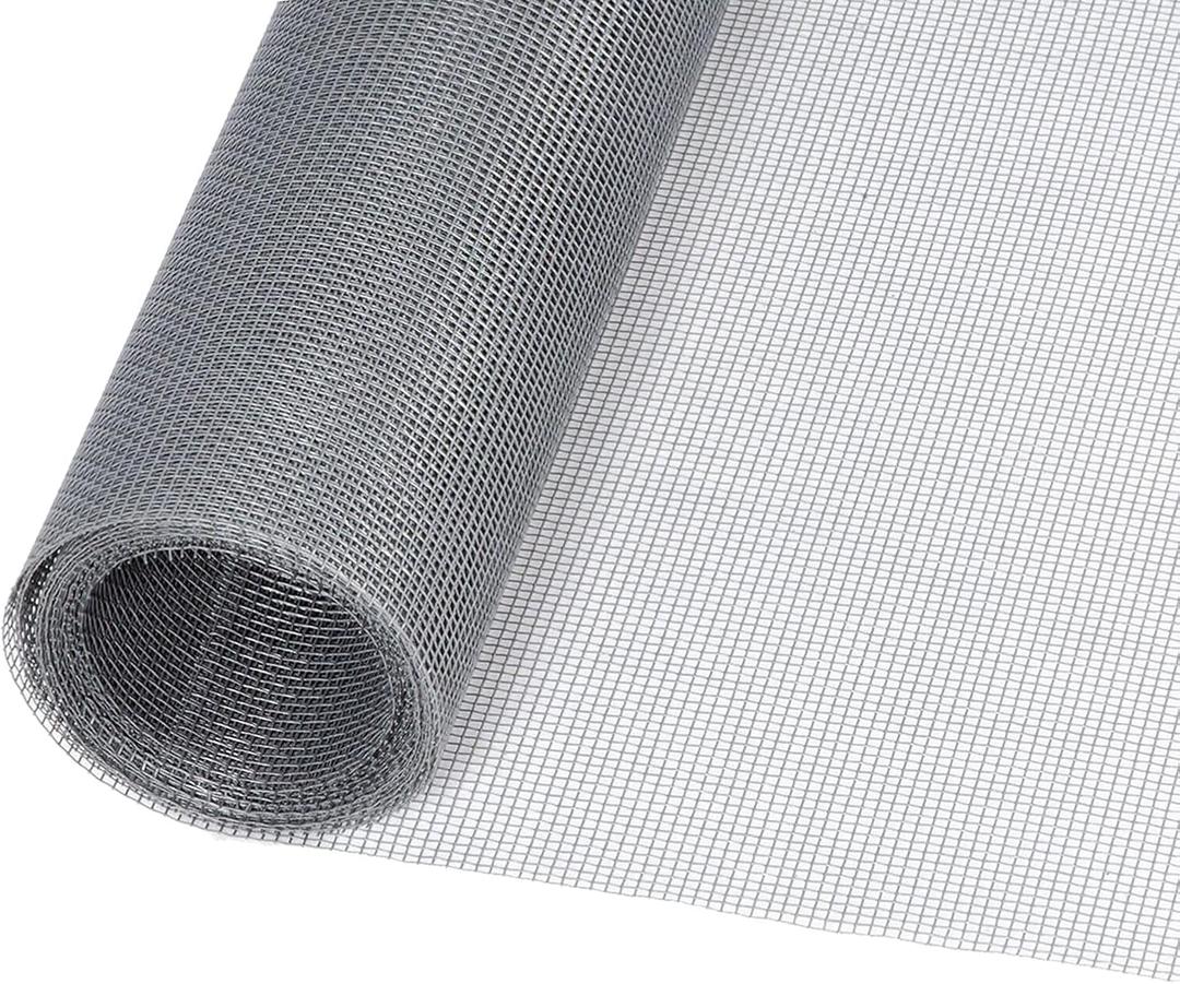 Windows Screen and Screen Door Replacement, 48"x118" Durable Fiberglass Screen Mesh- Window Screen & Sliding Screen Door Repair for Patio and Windows, Tooltriz (Gray)