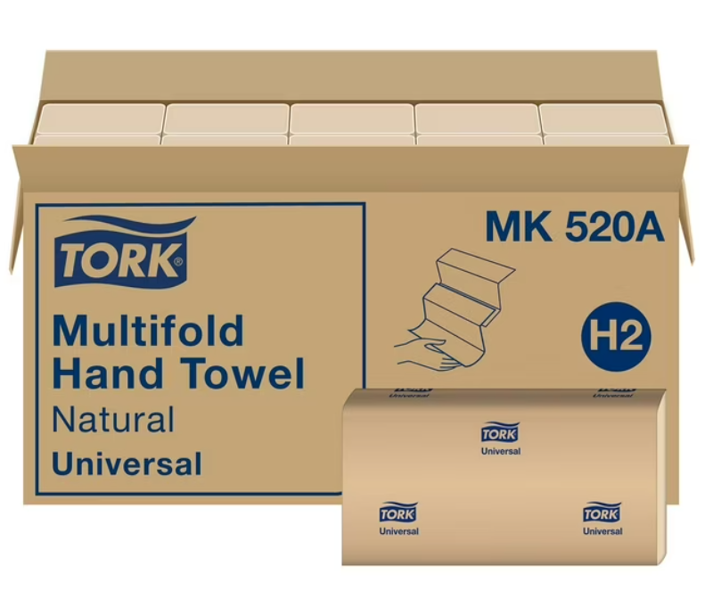 Tork Multifold 1-Ply Natural Hand Towel, 16 pks., 250 towels/pack