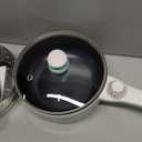 Dezin Hot Pot Electric with Steamer Upgraded, Non-Stick Saut Pan, Rapid Noodles Electric Pot, 1.5L Mini Pot for Steak, Egg, Fried Rice, Ramen, Oatmeal, Soup with Power Adjustment (Green 2)