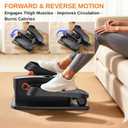 Under Desk Elliptical Machine, Electric Elliptical Leg Exerciser While Sitting for Seniors As Seen on TV, Quiet Portable Seated Pedal Exerciser for Seniors with 12 Speeds for Home(Black)