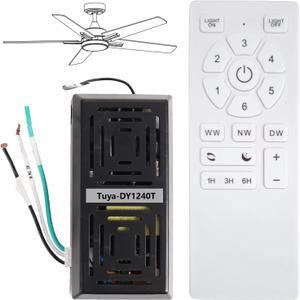 Smart Alexa Ceiling Fan Remote Control Kit, Replacement for Indoor Outdoor Ceiling Fan with Light