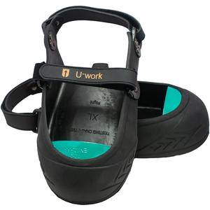 Safety Overshoes Steel Toe Caps, Titanium Aluminum Alloy Toe Shoe Covers, Steel Toe Covers, Double Straps Slip Resistant Alloy Toe Overshoe, Visitor Safety Overshoe, XL, Green