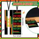 Skyygemm 240 Pcs Black History Month Bookmark Bulk Double Sided Inspirational Bookmarks African American Celebration Gifts with Ribbon for Women Men Black History Month Juneteenth Day Party Favor Gift