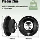 TRVL FIELDER Self Adhesive Caster Wheels for Furniture, Small Casters for Furniture Legs, Low Profile Table Wheels, 28 LBS Load Capacity Per Steel Wheel, Rollers for Kitchen Appliances (16 PCS, Black)