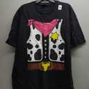 Cowgirl Horse Riding Pink Girl Cowboy Rodeo Costume Horse T-Shirt (2XL, Black)