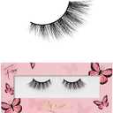 Lilly Lashes Butterfl'eyes Faux Mink Lashes, Half Lashes Natural Look & Feel, False & Reusable Eyelashes 20x, No Trimming + Easy to Apply, Round Style, Lash Glue not Included, 13mm (Sassy)