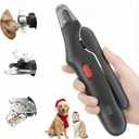 2 in 1 Dog Nail Clippers & Cat Nail Clippers Trimmers for Large Medium Small Dogs Cats Claw Trimmer Quick Sensor and Safety Guard USB Rechargeable Dogs Nail Trimmer with Catcher & 2 LED Lights (Black)